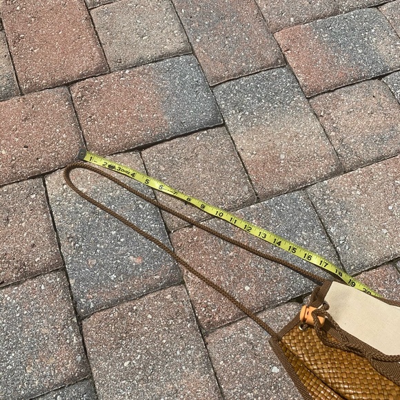 Canvas/Straw/Braided Rope Made in Italy Bucket Bag - Picture 9 of 14